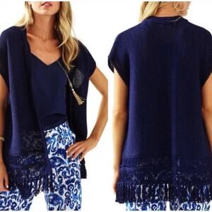 Lilly Pulitzer Bedford Cardigan in navy blue XL